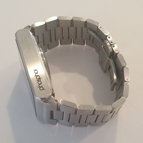 Unisex PHOSPHOR Touch Time E-ink Stainless Watch Rare - Picture 3 of 7